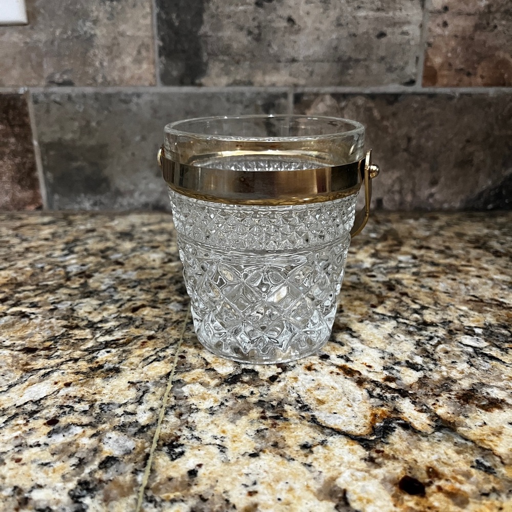 Vintage Wexford Glass Sugar Pail Individual Ice Bucket no chips or scratches
